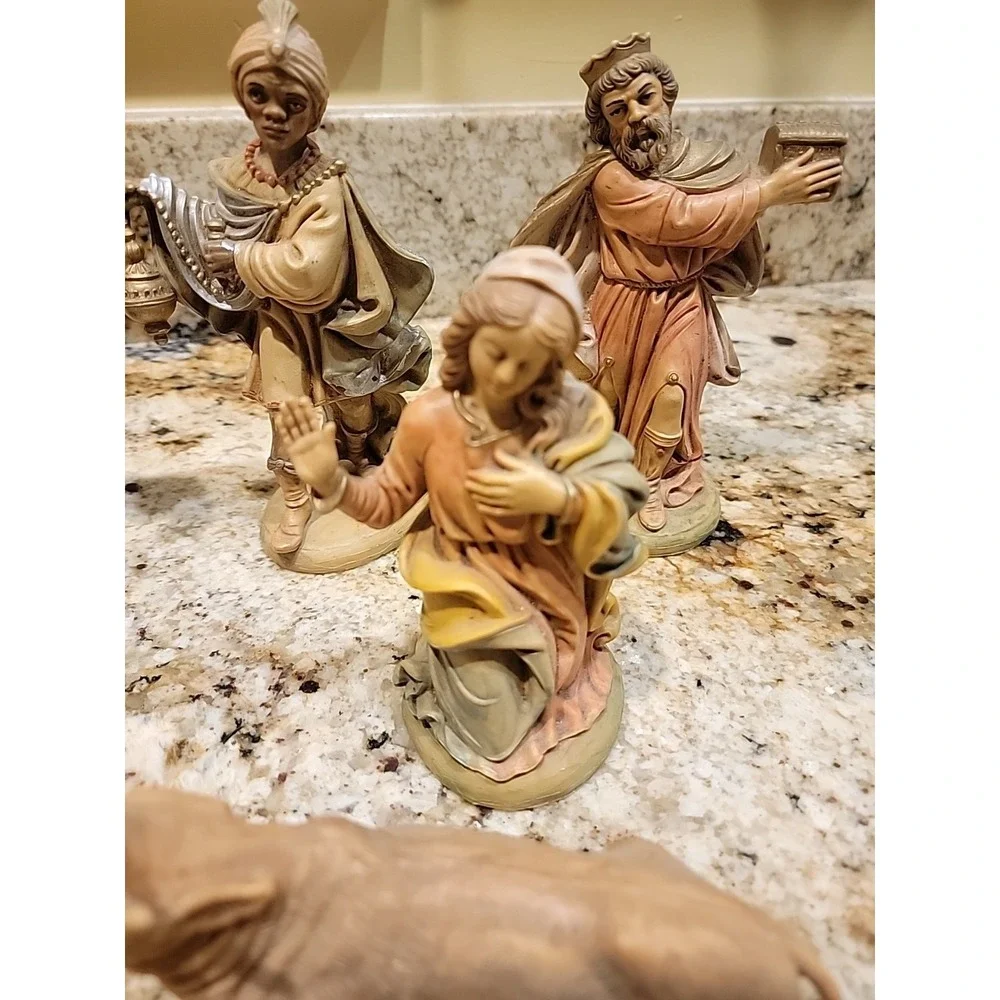 Vintage Fontanini Nativity Scene 9 Nine Piece Set 1980's Italy